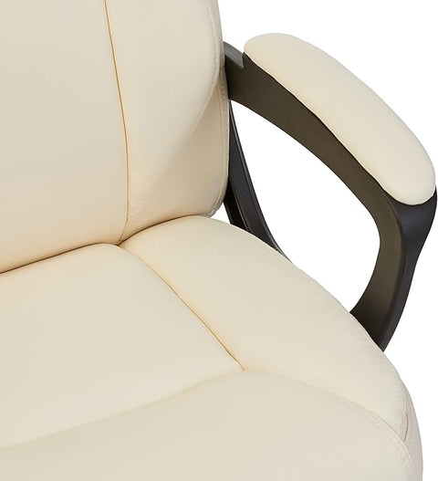 AmazonBasics Classic Puresoft PU-Padded Mid-Back Office Computer Desk Chair