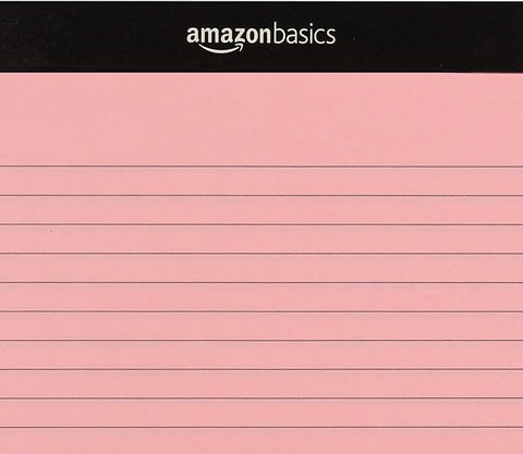 Amazon Basics Wide Ruled 8.5 x 11.75-Inch 50 Sheet Lined Writing Note Pad