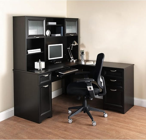 Realspace® Magellan 59"W L-Shape Corner Computer Desk, Espresso
