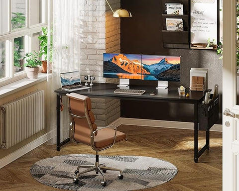 ODK Computer Desk Large Office Desk, 63 Inch Gaming Desk with Storage